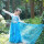 fairytale princess blue tulle maxi toddler dress